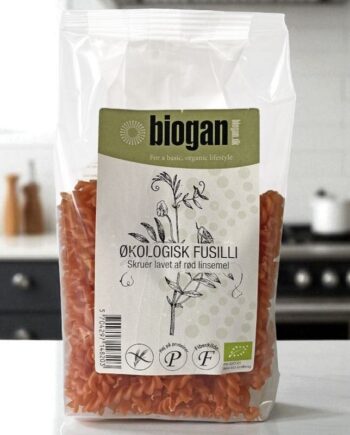 Biogan økologisk Fusilli Skruer Af Rød Linsemel