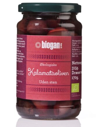 Biogan økologiske Kalamata Oliven Uden Sten