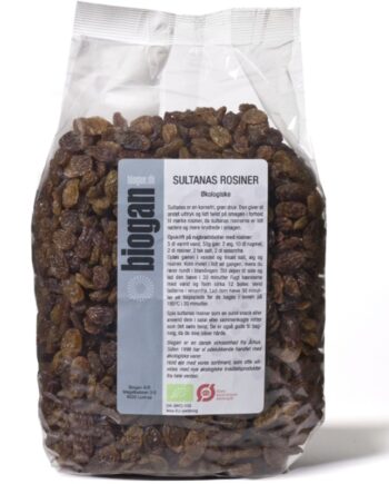 Biogan økologiske Sultanas Rosiner 1kg