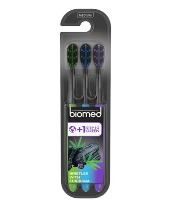 Biomed  -pak Tandbørster Med Charcoal Medium
