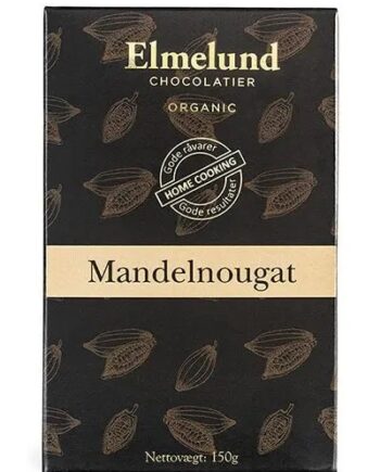 Elmelund Chocolatier økologisk Mandelnougat 150g