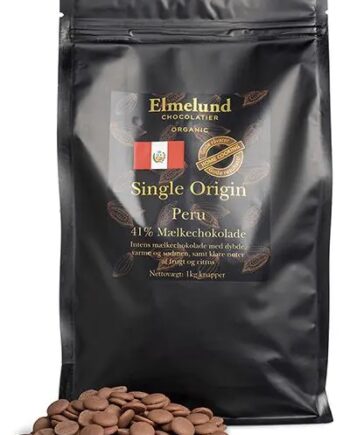Elmelund Chocolatier økologiske Chokolade Knapper 41  Mælkechokolade   Kg