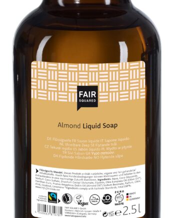 Fair Squared Storkøb     Liter Flydende økologisk Håndsæbe Med Almond
