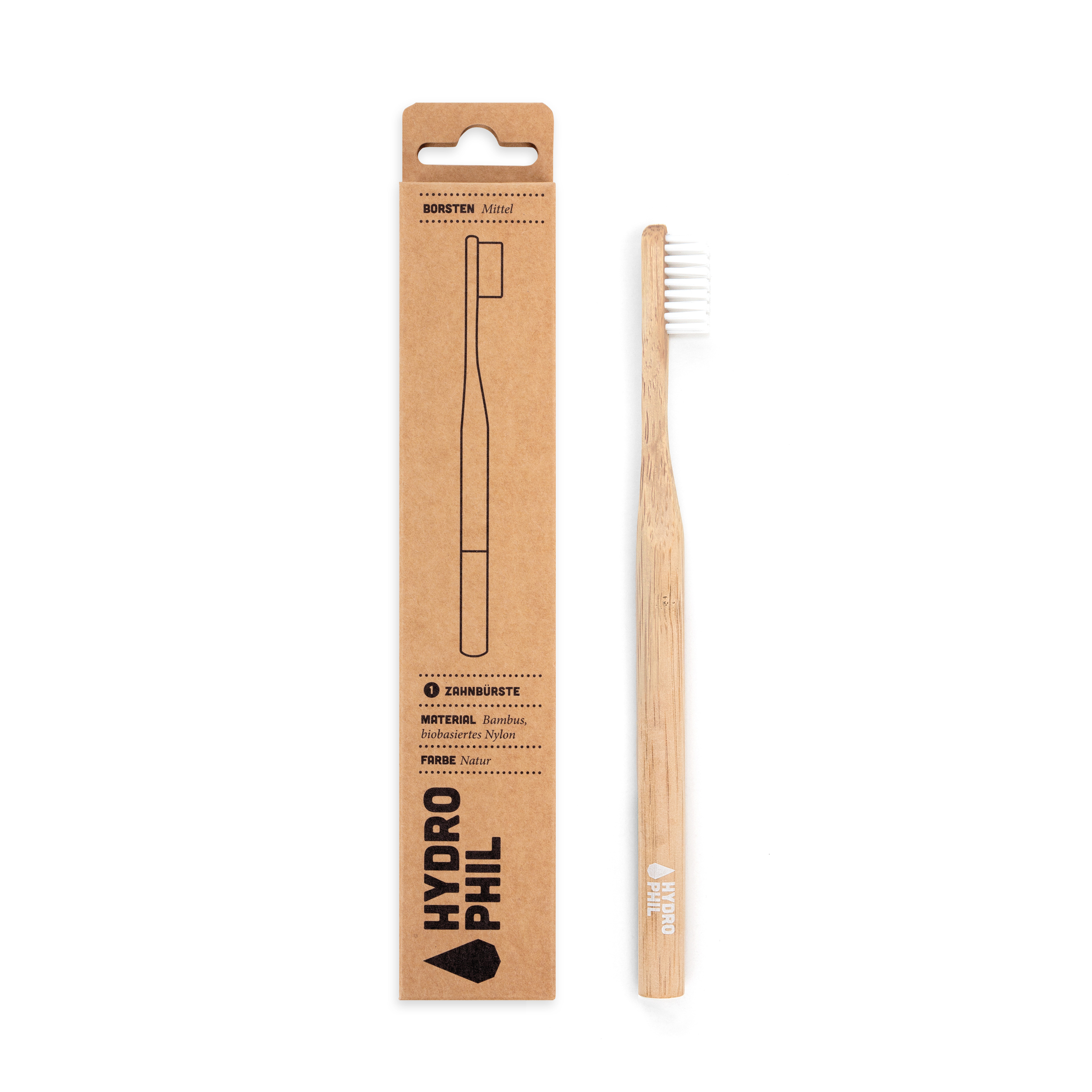 Hydrophil Bambus Tandbørste Medium Neutral