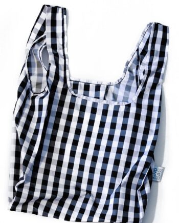 Kind Bag Gingham Black   White Indkøbspose   Medium