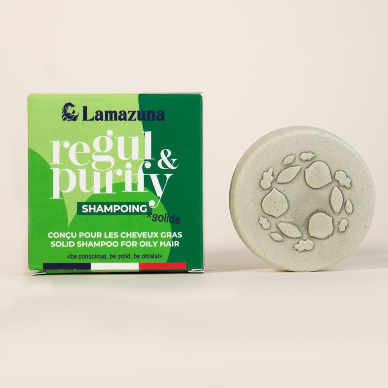 Lamazuna Shampoobar Til Fedtet Hår Med Spirulina Powder Karolin   Montmorillonit Lermineraler