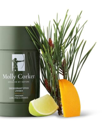 Molly Corker Natural Deodorant Stick Lime   Pine  Orange Tracker
