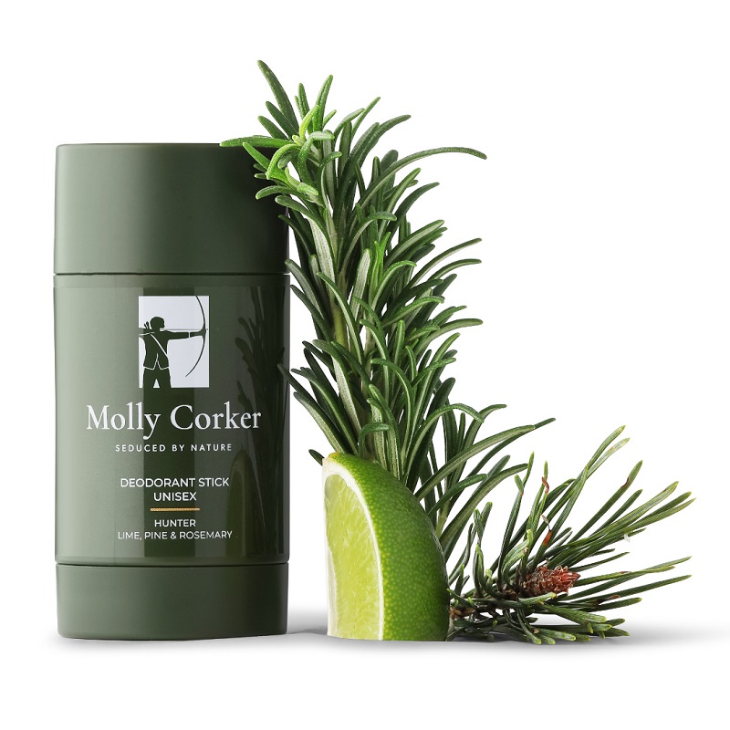Molly Corker Natural Deodorant Stick Lime Pine Rosemary Hunter