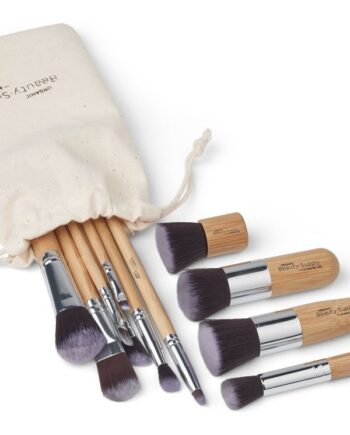 Organic Beauty Supply Makeup Børste Og Penselsæt Med Bambus Skaft