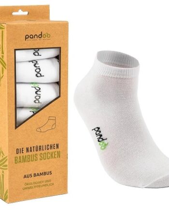 Pandoo Hvide Low Cut Bambus Sokker   Str  35-38