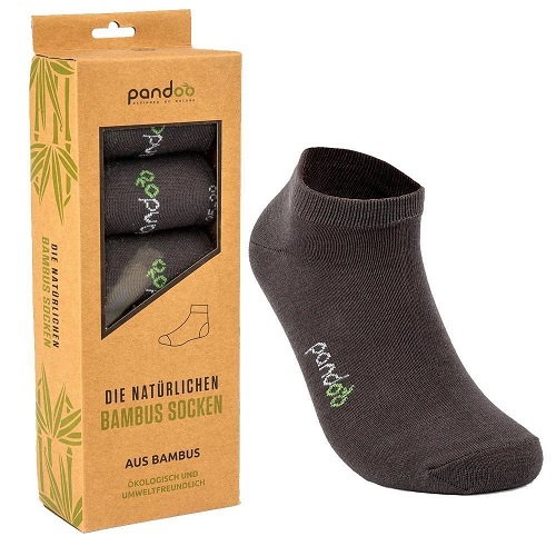 Pandoo Koksgrå Low Cut Bambus Sokker Str 39-42