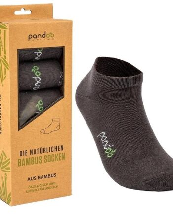 Pandoo Koksgrå Low Cut Bambus Sokker   Str  35-38