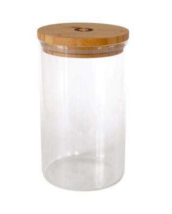 Pandoo Opbevarings Glas Med Bambuslåg 1000 Ml
