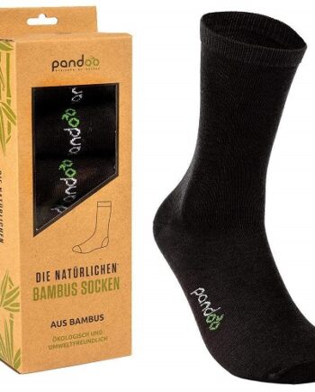Pandoo Sorte Bambus Herrestrømper   Str 39-42