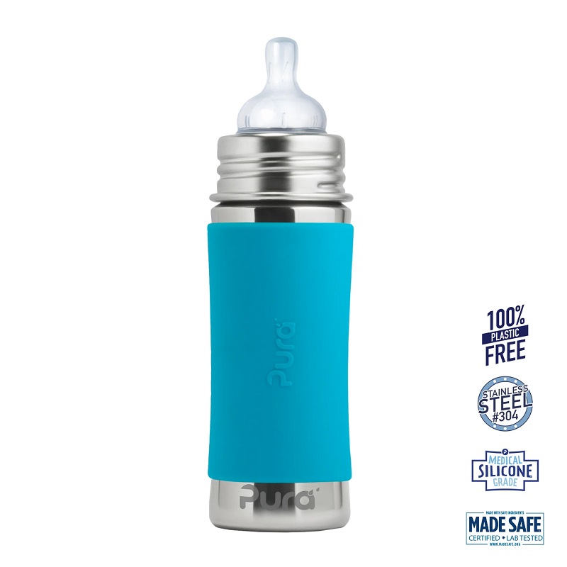 Pura Kiki Baby Sutteflaske Mdr Aqua 325ml Medium Flow