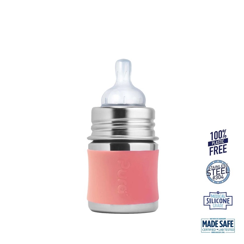 Pura Kiki Baby Sutteflaske Mdr Rosa 150ml Slow Flow