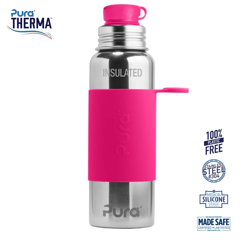 Pura Therma Sportsflaske Big Mouth Pink 650ml