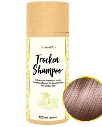 Puremetics Tørshampoo Til Brunt   Mørkeblondt Hår Med Duft Af Mojito