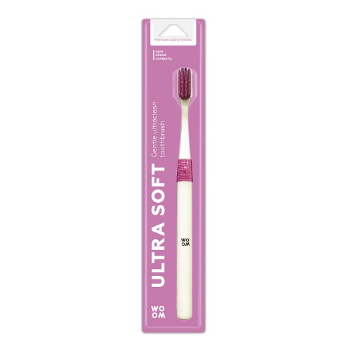 Woom Ultra Soft Tandbørste Hvid-pink