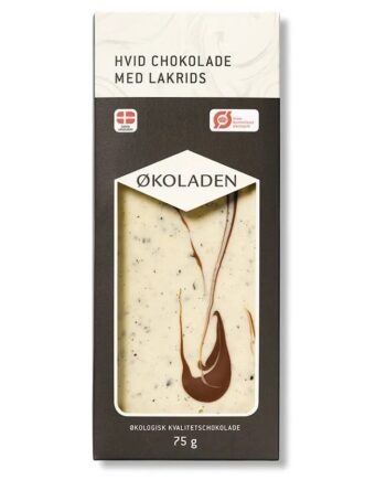 økoladen økologisk Hvid Chokolade Lakrids