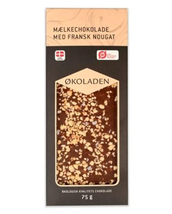 økoladen økologisk Mælkechokolade Fransk Nougat