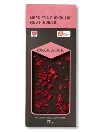 økoladen økologisk Mørk 72  Chokolade Hindbær