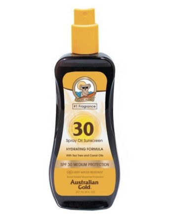 Australian Gold Spray Oil Sunscreen Carrot   Tea Tree Oils Spf 30 237 Ml