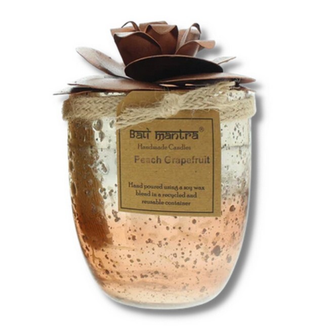 Bali Mantra Camellia Glass Cobber Duftlys Peach Grape 500