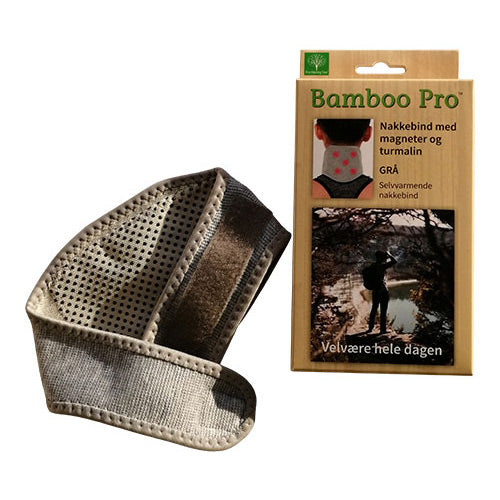 Bamboo Pro Nakkebind Grå Magneter Og Turmalin