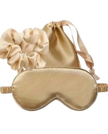 Beauty Sleep Kit Sovemaske   Scrunchie Gold