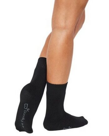 Boody Bambus Strømper Womens Crew Boot Socks Black 34 40