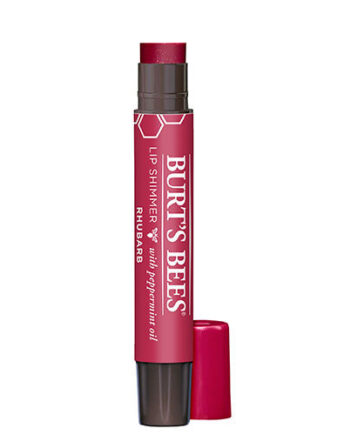 Burt 39   Bees Lip Shimmer Rhuarb