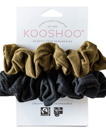 Kooshoo Hår Scrunchie Black Olive   Stk øko   Plastikfri