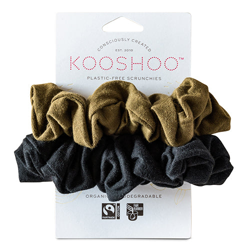 Kooshoo Hår Scrunchie Black Olive Stk øko Plastikfri