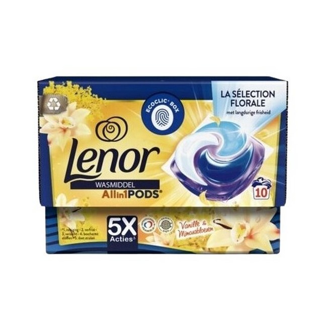 Lenor All In One Pods Vaskemiddel Vanilla Mimosa 10 Stk
