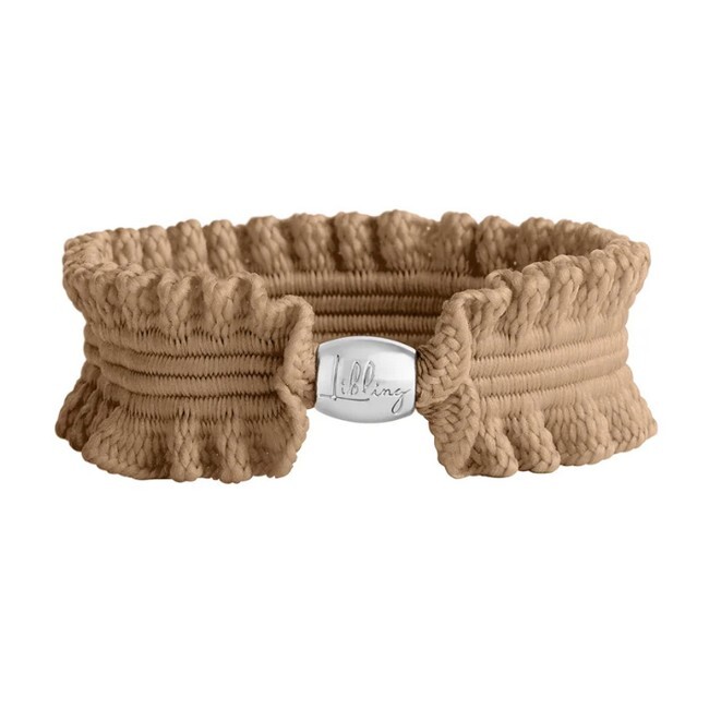 Libling Original Hårelastik Walnut Og Sølv Charm
