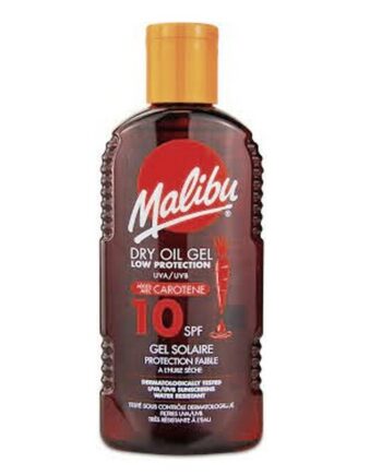 Malibu Sun Dry Oil Gel Carotene Spf10 200 Ml