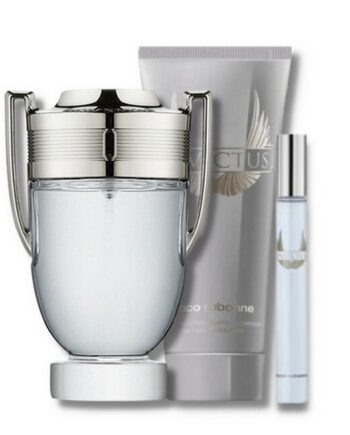 Paco Rabanne Invictus Gavesæt 100 Ml Edt  10 Ml Travel Spray Og Showergel