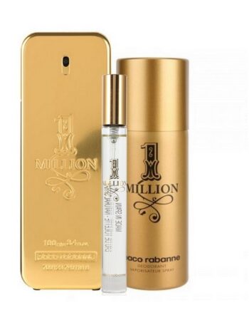 Paco Rabanne   Million Sæt 100 Ml Edt Deodorant Spray Travel Spray 10 Ml