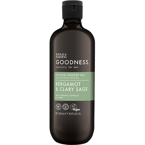 - Veganskbaylis Harding Goodness Men Bergamot Clary Sage Shower Gel