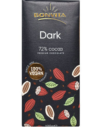 - Veganskbonvita Chokolade Mørk 72  Cacao  økologisk