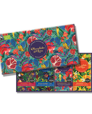 - Veganskchocolate And Love Gaveæske Chokolade Pomegranate    4x80g