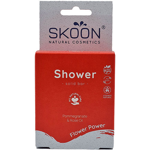 - Veganskskoon Solid Shower Bar Flower Power