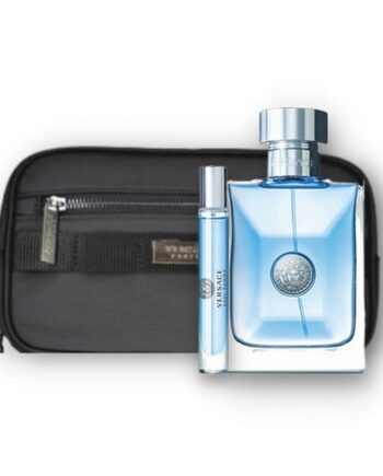 Versace Pour Homme Sæt 100 Ml Edt 10 Ml Edt Travel Spray Taske