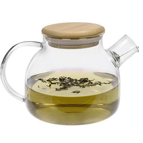 Aromandise Tekande Glas Med Bambuslåg