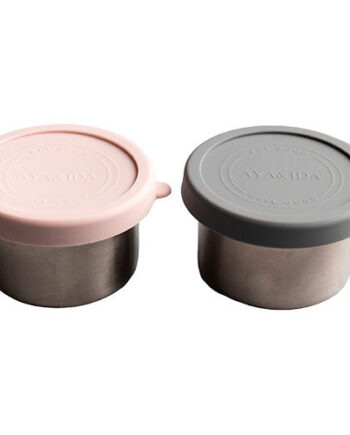 Aya Ida Snack Container Dark Grey Soft Rose