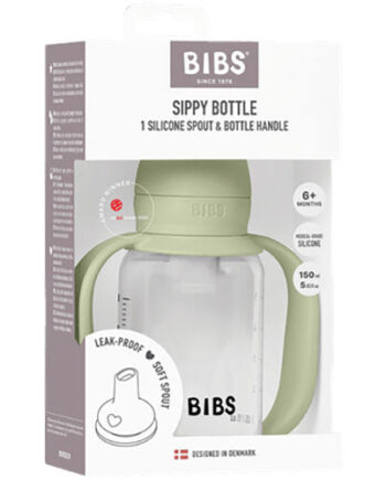 Bibs Baby Sippy Bottle Spout Silicone Sage