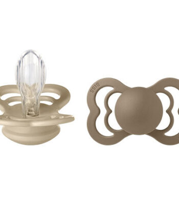 Bibs Supreme Silicone Size   Vanilla Dark Oak