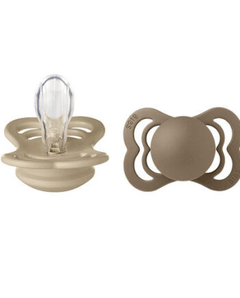 Bibs Supreme Silicone Size   Vanilla Dark Oak