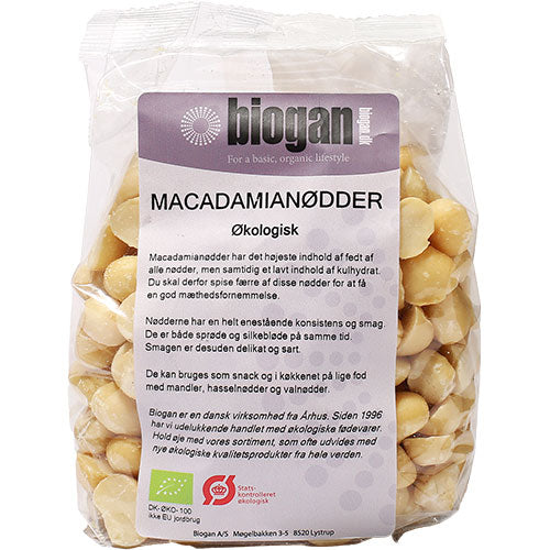 Biogan Macadamianødder Rå økologisk